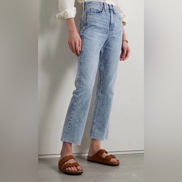 VERONICA BEARD NWT denim jeans 25/0 & 27/4 Carly Kick Flare Rigid pebble stone - Picture 2 of 7
